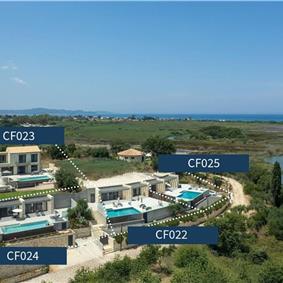  3 bedroom stone villa with pool & seaview, near Acharavi, sleeps 6